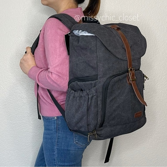 NWT Bagsmart Water Resistant Camera Black Backpack - Picture 1 of 13
